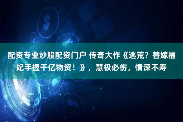 配资专业炒股配资门户 传奇大作《逃荒？替嫁福妃手握千亿物资！》，慧极必伤，情深不寿